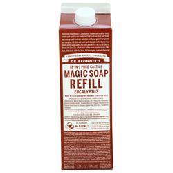 Dr. Bronners Pure-Castile Magic Soap Eucalyptus - Refill Carton 32 fl.oz