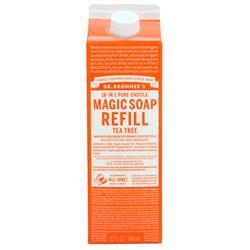 Dr. Bronners Pure-Castile Magic Soap Tea Tree - Refill Carton 32 fl.oz