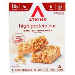 Atkins High Protein Bar Peanut Butter Granola 4 bars