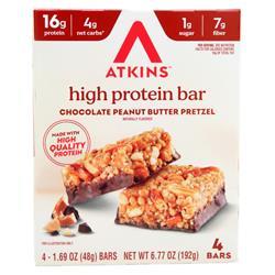 Atkins High Protein Bar Chocolate Peanut Butter Pretzel 4 bars