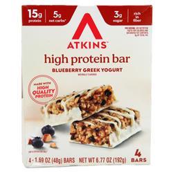 Atkins High Protein Bar Blueberry Greek Yogurt 4 bars