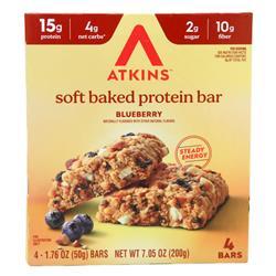 Atkins Soft Baked Protein Bar Blueberry 4 bars