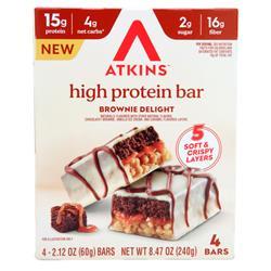 Atkins Layered High Protein Bar Brownie Delight 4 bars