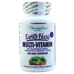 Paradise Herbs Earths Blend One Daily Superfood Multi-Vitamin No Iron 60 vcaps