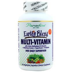 Paradise Herbs Earths Blend One Daily Superfood Multi-Vitamin with Iron 120 vcaps