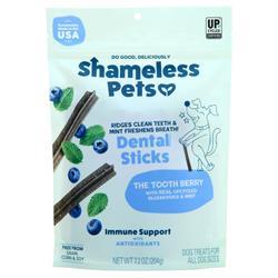 Shameless Pets Dental Sticks Dog Treats The Tooth Berry 7.2 oz
