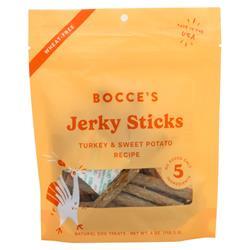 Bocces Bakery Jerky Sticks Natural Dog Treats Turkey & Sweet Potato 4 oz