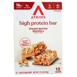 Atkins High Protein Bar Peanut Butter Granola 12 bars
