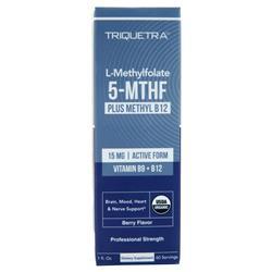Triquetra Health L-Methylfolate Plus Methyl B12 (15mg) Berry 1 fl.oz