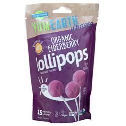 YumEarth Ultimate Organic Elderberry Lollipops 15 count