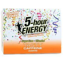 5 Hour Energy Extra Strength Confetti Craze - Birthday Cake 12 bttls
