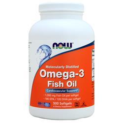 Now Omega-3 Fish Oil - Molecularly Distilled 500 sgels