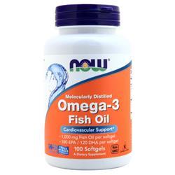 Now Omega-3 Fish Oil - Molecularly Distilled 100 sgels