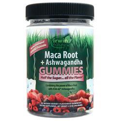 Irwin Naturals Maca Root + Ashwagandha Gummies Mixed Berry 42 gummy
