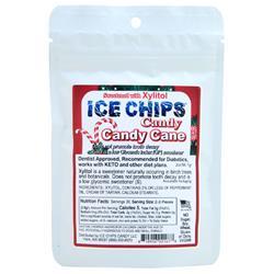 Ice Chips Candy Ice Chips Xylitol Candy Candy Cane - Pouch 2 oz