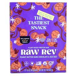 Raw Rev Plant-Based Protein Bar Peanut Butter Dark Chocolate & Sea Salt 12 bars