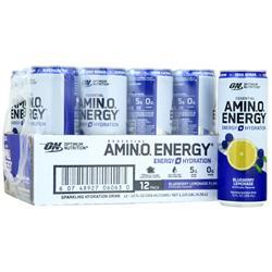Optimum Nutrition Essential AMIN.O. Energy + Hydration RTD Blueberry Lemonade 12 cans