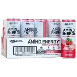 Optimum Nutrition Essential AMIN.O. Energy + Hydration RTD Juicy Cherry 12 cans