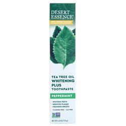 Desert Essence Tea Tree Oil Whitening Plus Toothpaste Peppermint 6.25 oz