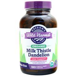 Oregons Wild Harvest Organic Milk Thistle Dandelion 180 vcaps