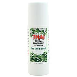 Deodorant Stones of America Thai Crystal Deodorant Roll-On Tea Tree & Floral 3 oz
