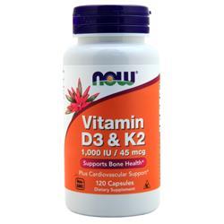 Now Vitamin D3 & K2 120 caps