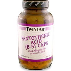 TwinLab Pantothenic Acid - Vitamin B-5 (500mg) 200 caps