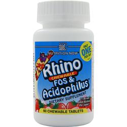 Nutrition Now Childrens Rhino FOS & Acidophilus Strawberry 60 tabs