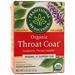 Traditional Medicinals Organic Seasonal Wellness Tea Throat Coat 16 pckts