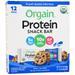 Orgain Protein Snack Bar Chocolate Chip Cookie Dough 12 bars