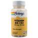 Solaray Vitamin D3 + K2  120 vcaps